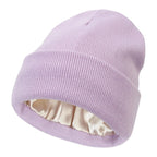 Boneroshop | Noor Silk Winter Hat – Wool & Silk – Anti-Frizz Hair Protection