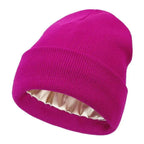 Boneroshop | Noor Silk Winter Hat – Wool & Silk – Anti-Frizz Hair Protection