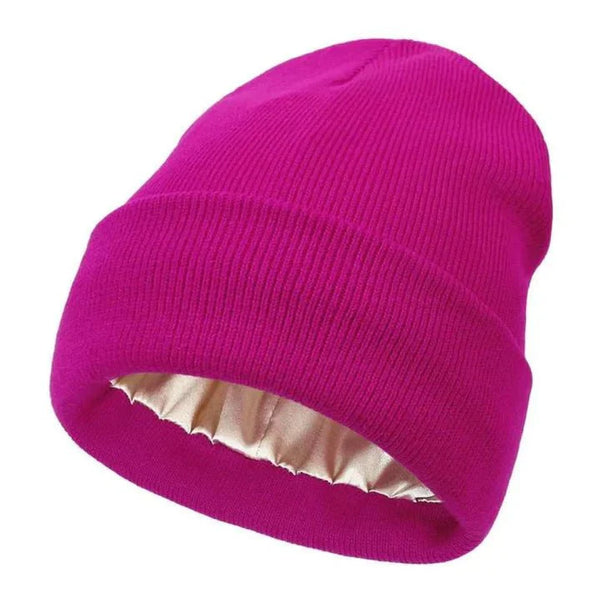 Boneroshop | Noor Silk Winter Hat – Wool & Silk – Anti-Frizz Hair Protection