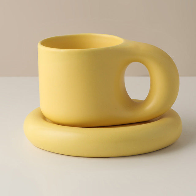 Nordic Ceramic Handmade Mug with Handle