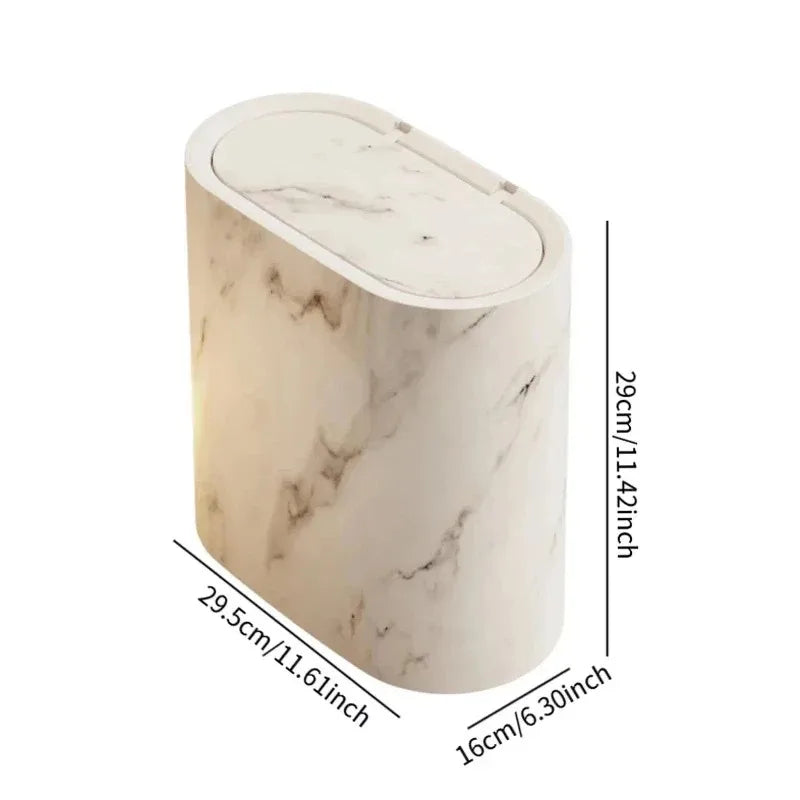 Nordic Marble Design Trash Can Boneroshop