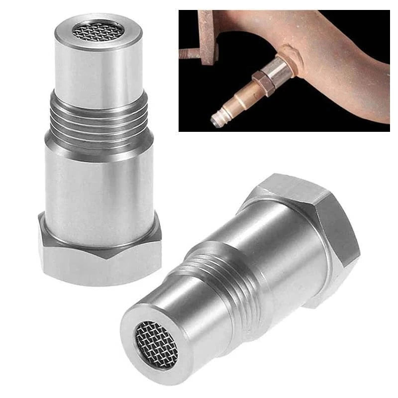 O2 Sensor Adapter CEL Fix with Mini Catalytic Converter M18x1.5