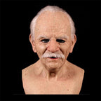 Old Man Mask, Realistic Full-Head Latex Halloween Mask for Adults, Wrinkled Horror Mask for Parties and Cosplay, 12 Styl
