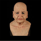 Old Man Mask, Realistic Full-Head Latex Halloween Mask for Adults, Wrinkled Horror Mask for Parties and Cosplay, 12 Styl