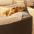 Orthopaedic Dog Cushion Large – Luxury Memory Foam Dog Bed with Headrest