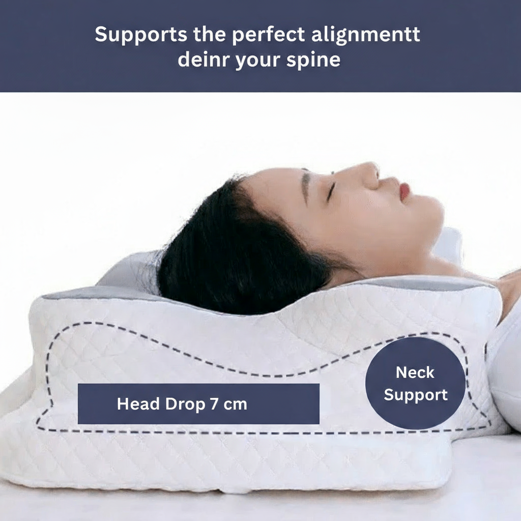 Orthopaedic Memory Foam Pillow for Neck & Shoulder Pain Relief