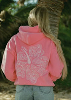 Oversized Hoodie with Tropical Print - Comfortable Streetwear