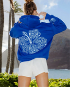 Oversized Hoodie with Tropical Print - Comfortable Streetwear