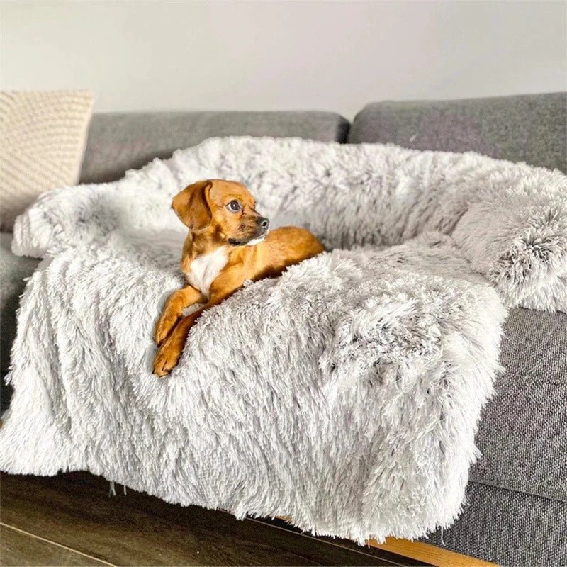 PAWCLOUD SOFA – Cosy Pet Bed with Raised Border and Furniture Guard