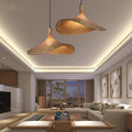Pendant lamp | Handwoven bamboo basket shade | Warm ambient light