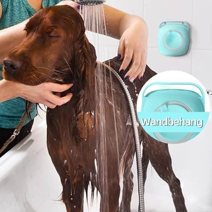 Pet Bath Brush with Shampoo Dispenser – Soft Silicone Massage Comb