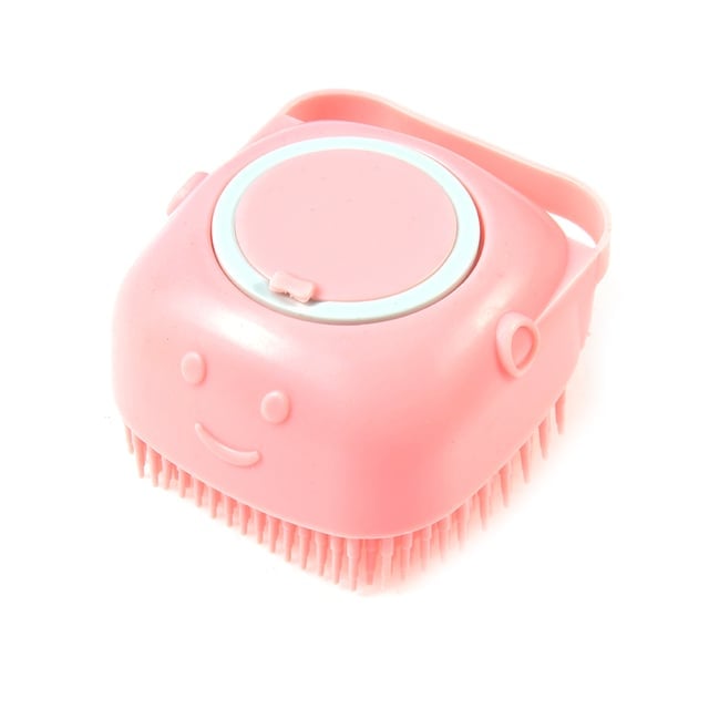 Pet Bath Brush with Shampoo Dispenser – Soft Silicone Massage Comb