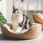 Pet Bed | Woven Bamboo & Raised Side Walls