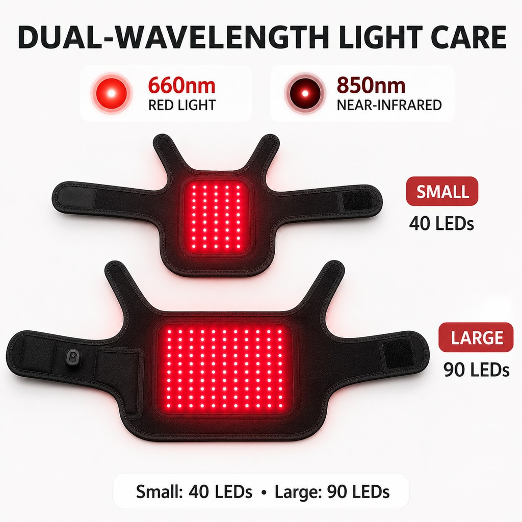 Boneroshop Pet Red Light Therapy Vest for Dogs & Cats – 660nm + 850nm Near-Infrared for Back, Hip, Joint & Muscle Comfor
