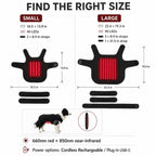 Boneroshop Pet Red Light Therapy Vest for Dogs & Cats – 660nm + 850nm Near-Infrared for Back, Hip, Joint & Muscle Comfor