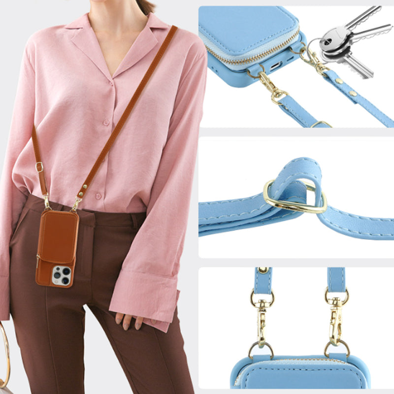Phone Case with Wallet & Crossbody Strap