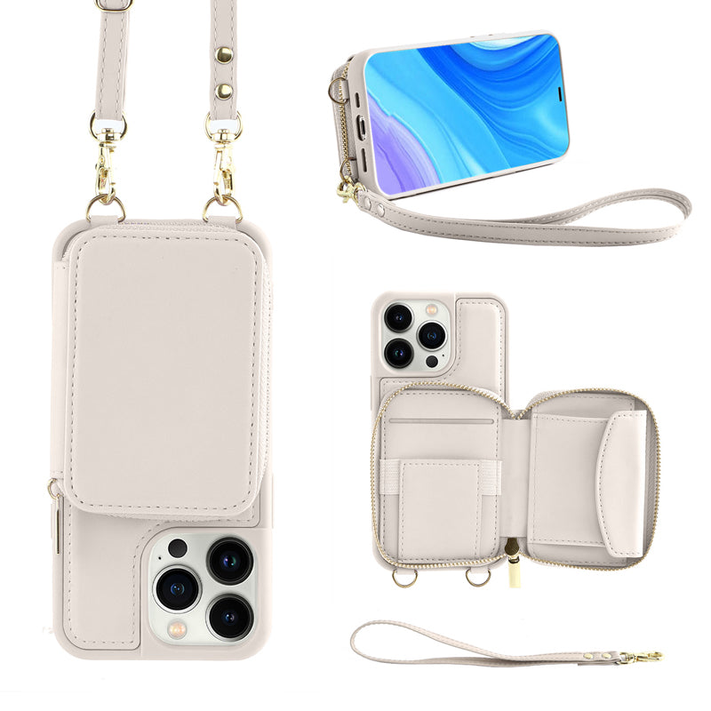 Phone Case with Wallet & Crossbody Strap
