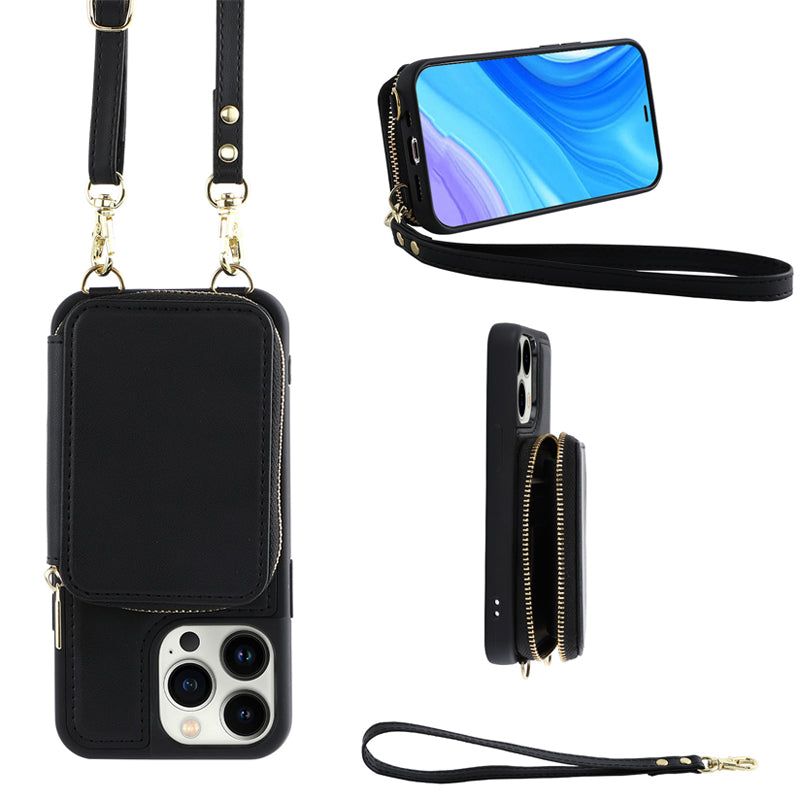 Phone Case with Wallet & Crossbody Strap
