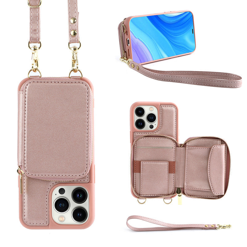 Phone Case with Wallet & Crossbody Strap