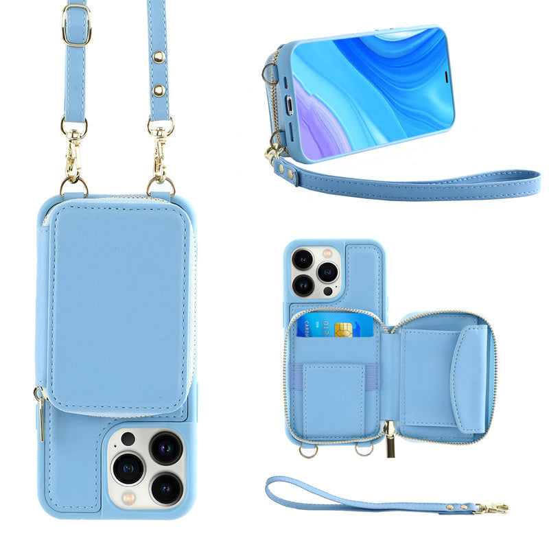 Phone Case with Wallet & Crossbody Strap