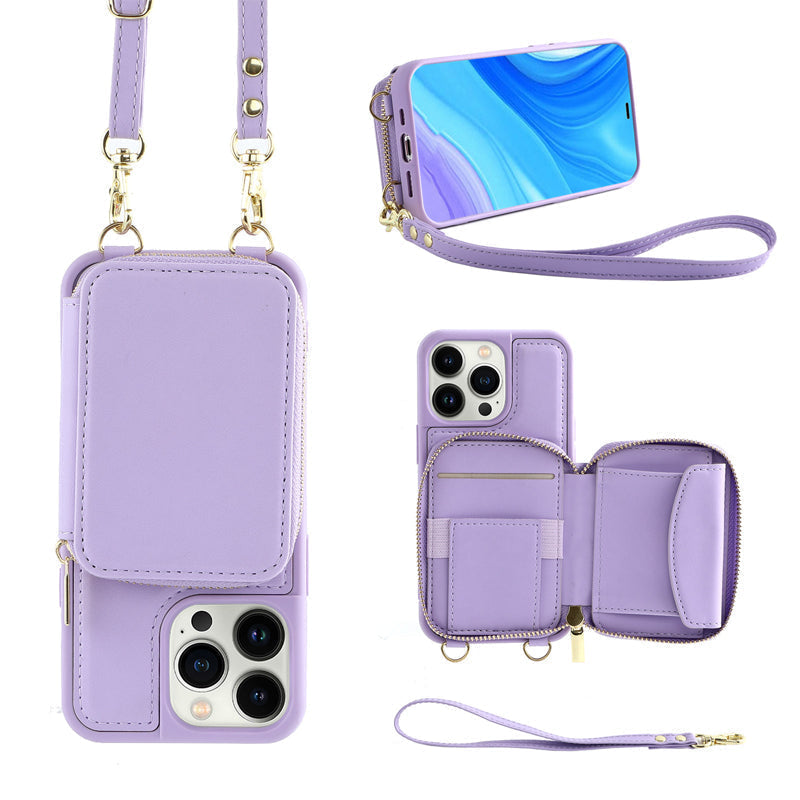 Phone Case with Wallet & Crossbody Strap