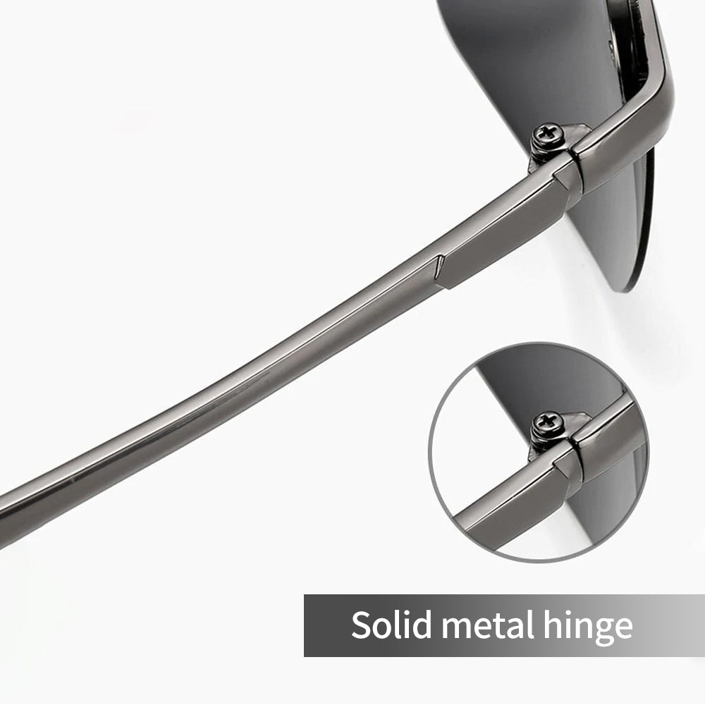 Photochromic sunglasses with polarised anti-glare lenses