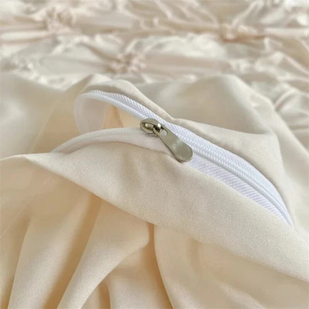 Pleated Microfibre Duvet Cover Set