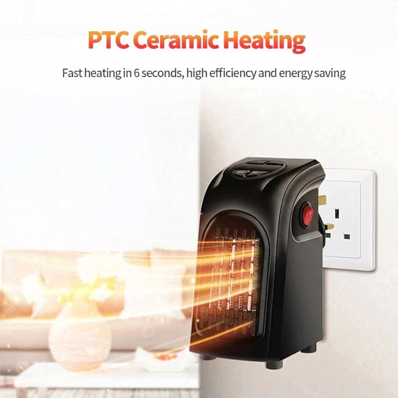 Plug-in Heater Portable Electric Energy Efficient Digital Display and Ceramic Heating Elements