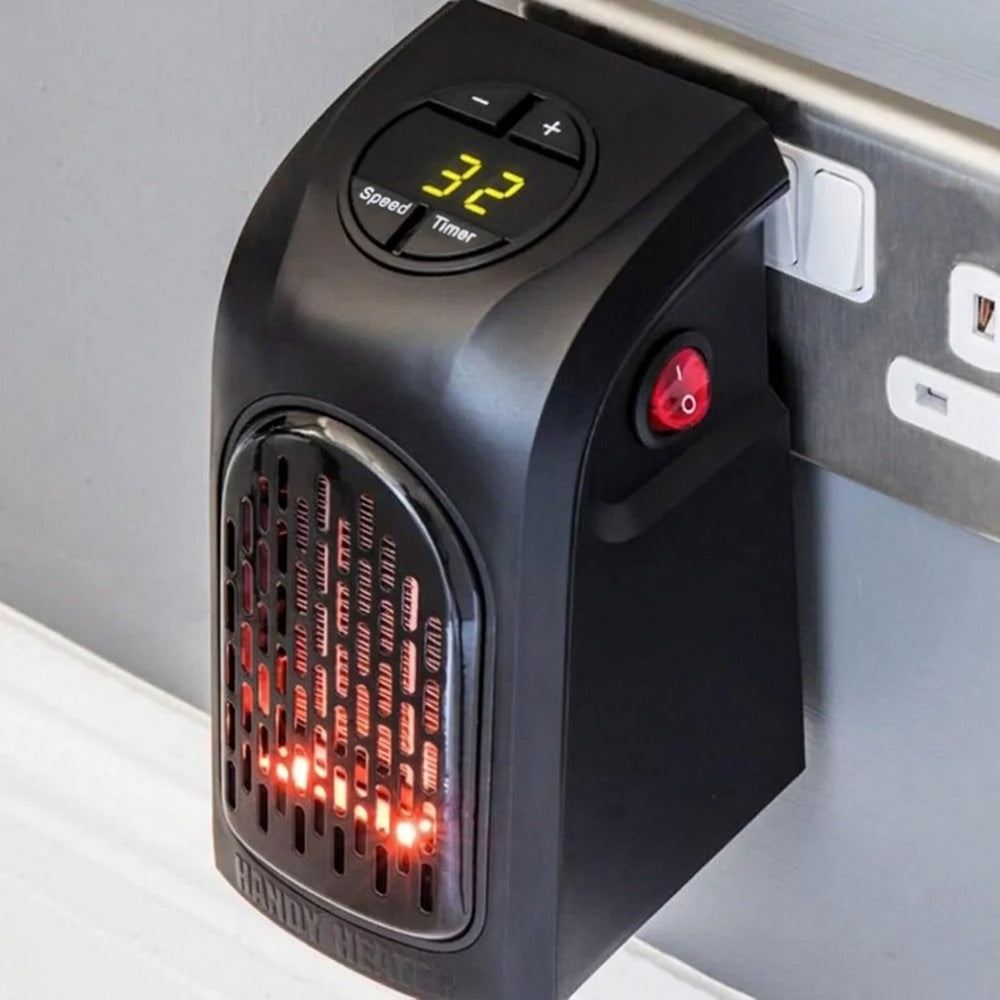 Plug-in Heater Portable Electric Energy Efficient Digital Display and Ceramic Heating Elements