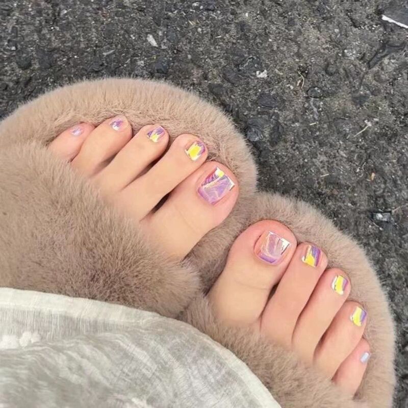 Plush Faux Fur Open-Toe Slippers