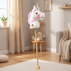 Plush Stick Horse on Wheels – Ride-On Toy for Toddlers