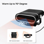 Portable Car Heater and Auto with 12V Plug-In Fan and Quick Heat Defrost 12 Volt DC