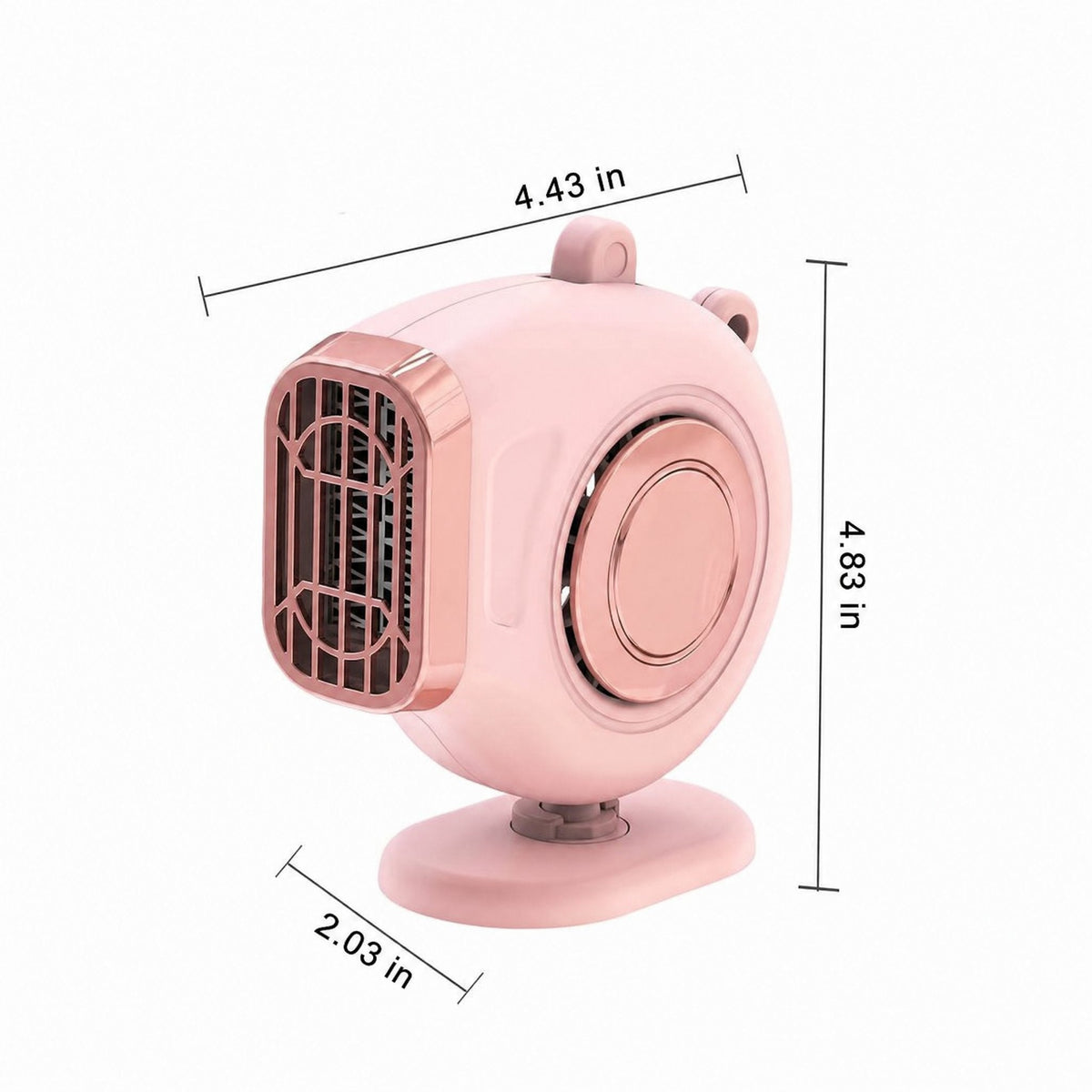 Portable Car Heater with 12 Volt Automotive Plug in Defroster Fan and Rotary Holder 12v
