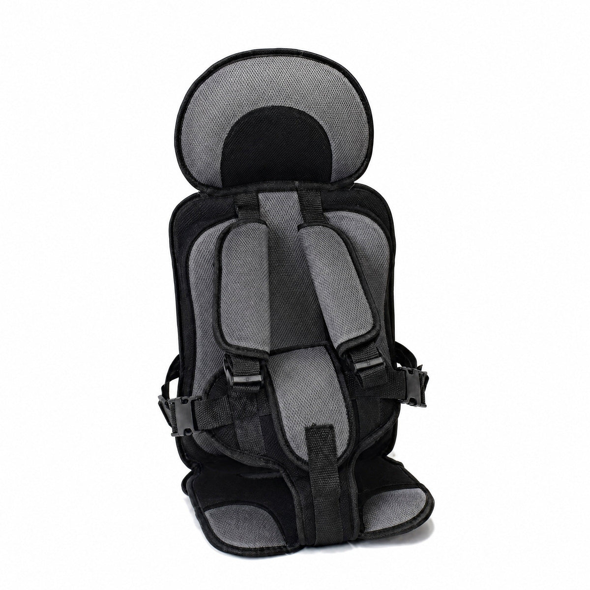 Portable car seat with five-point harness, breathable and adjustable