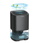 Portable Dehumidifier for Basement Crawl Space and Small Bedroom with Transparent Water Tank