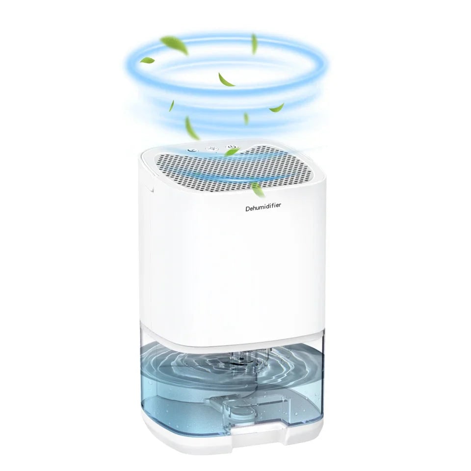 Portable Dehumidifier with Drain Hose for Basement Crawl Space and Air Purifier 1 Litre