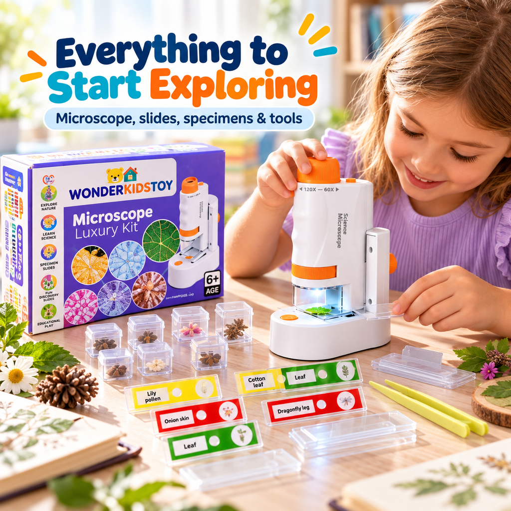 Portable Handheld Microscope Kit for Kids – Hands-On Science Made Exciting at Home