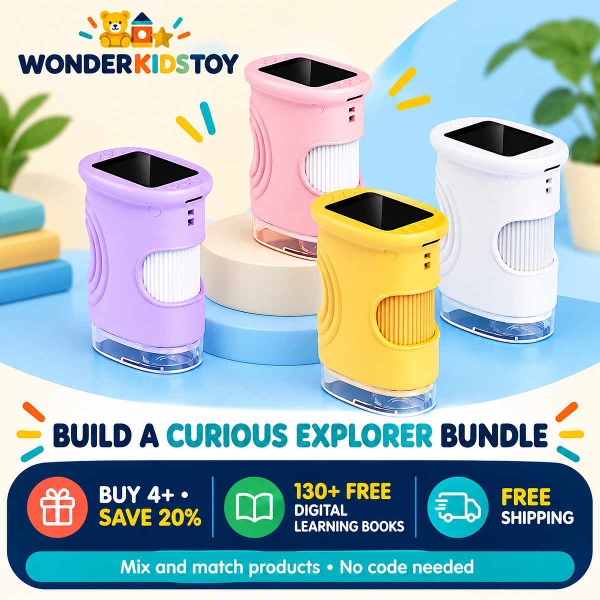 Portable Handheld Microscope Kit for Kids – Hands-On Science Made Exciting at Home