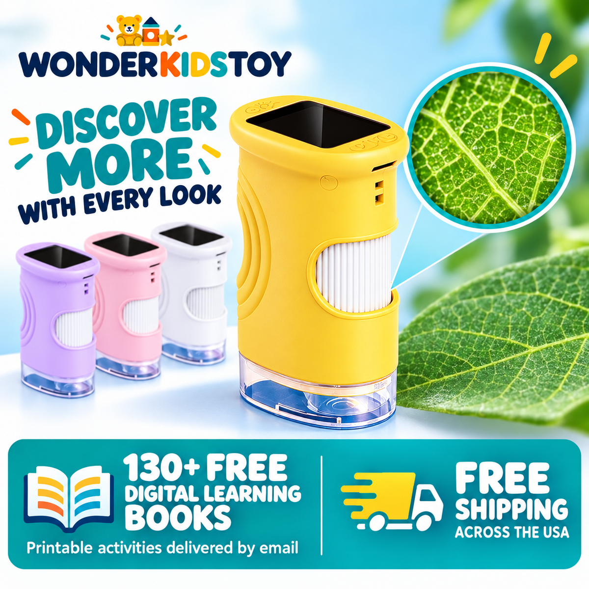 Portable Handheld Microscope Kit for Kids – Hands-On Science Made Exciting at Home
