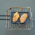 Portable ultra-compact non-stick grilling pan for outdoor camping