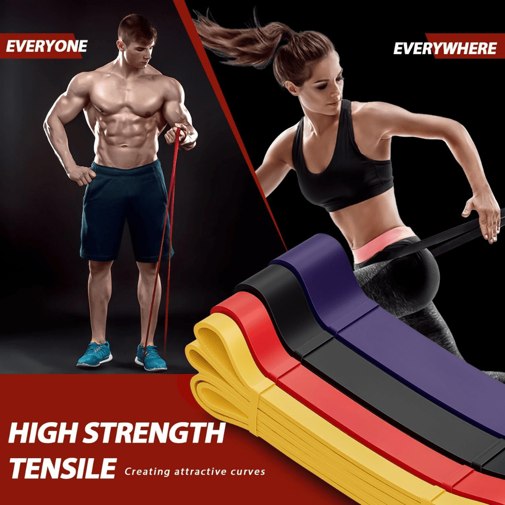 PowerBand resistance band set for pull-ups and strength training
