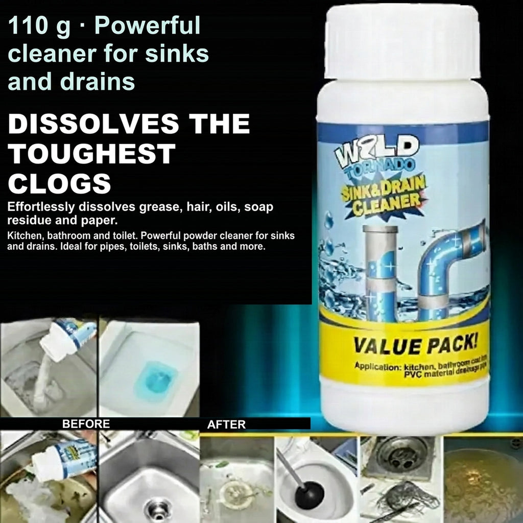 Powerful drain and pipe unblocker cleaner