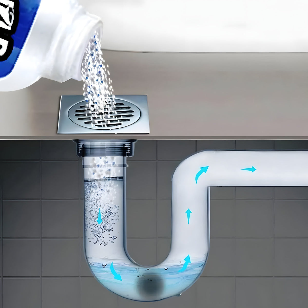 Powerful drain and pipe unblocker cleaner