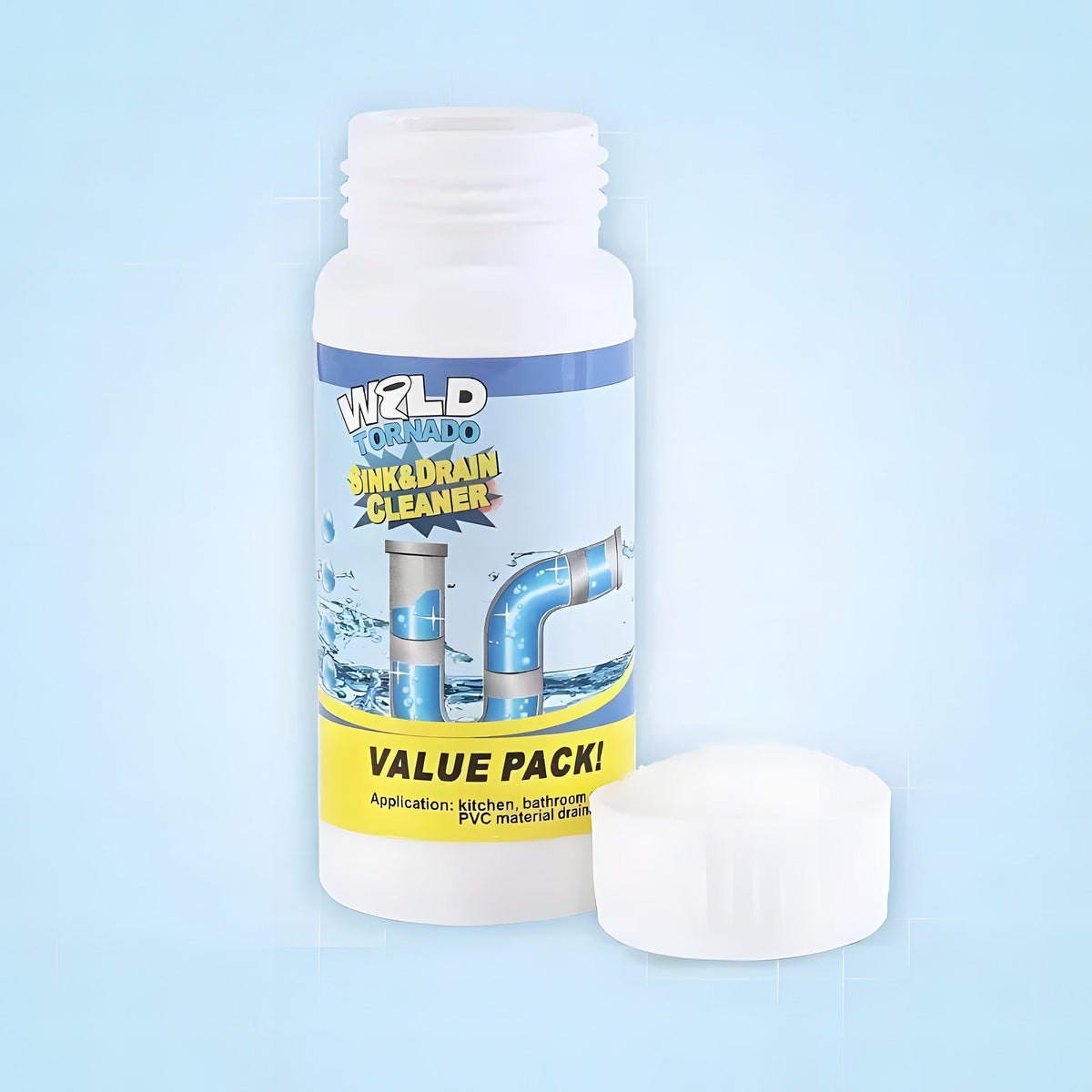 Powerful drain and pipe unblocker cleaner