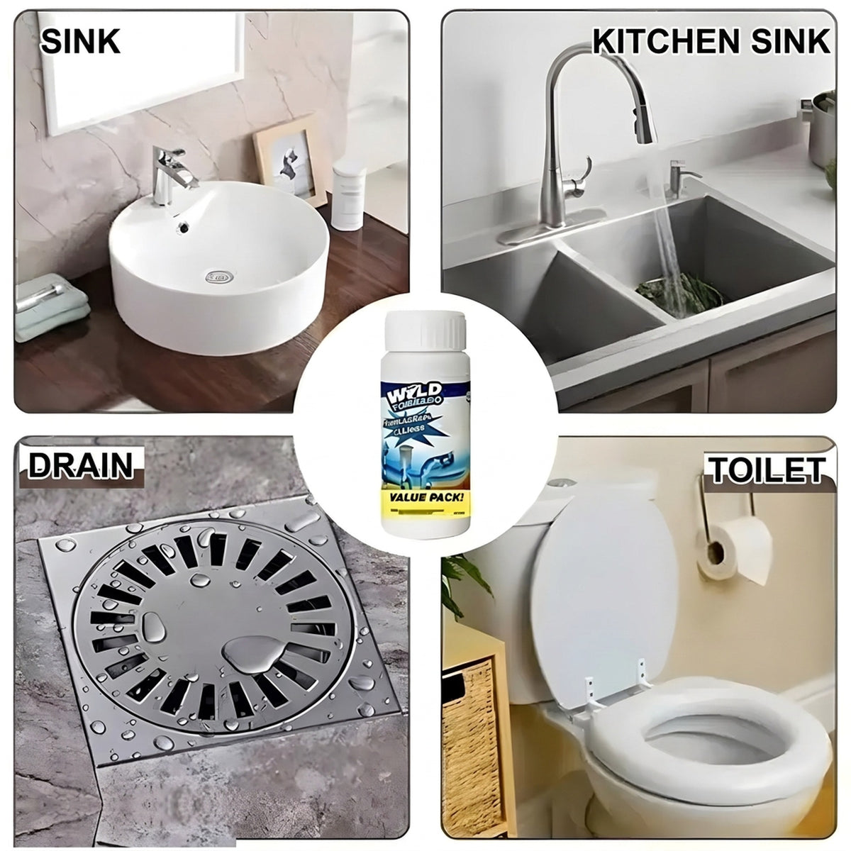 Powerful drain and pipe unblocker cleaner