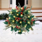 Pre-Lit Artificial Christmas Urn Filler with LED Lights
