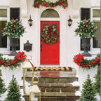 Pre-Lit Artificial Christmas Urn Filler with LED Lights