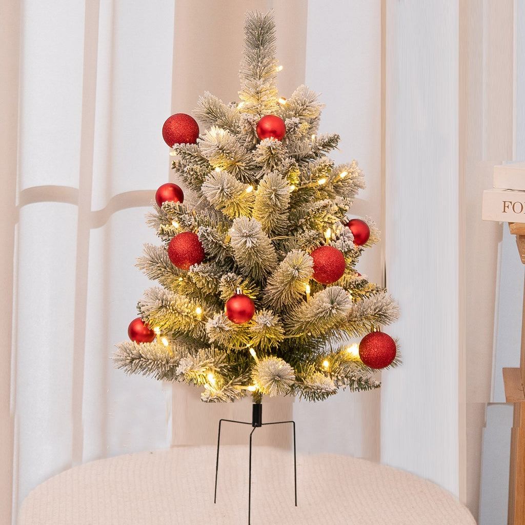 Pre-Lit Artificial Christmas Urn Filler with LED Lights