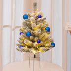 Pre-Lit Artificial Christmas Urn Filler with LED Lights