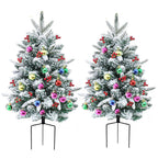 Pre-Lit Artificial Christmas Urn Filler with LED Lights
